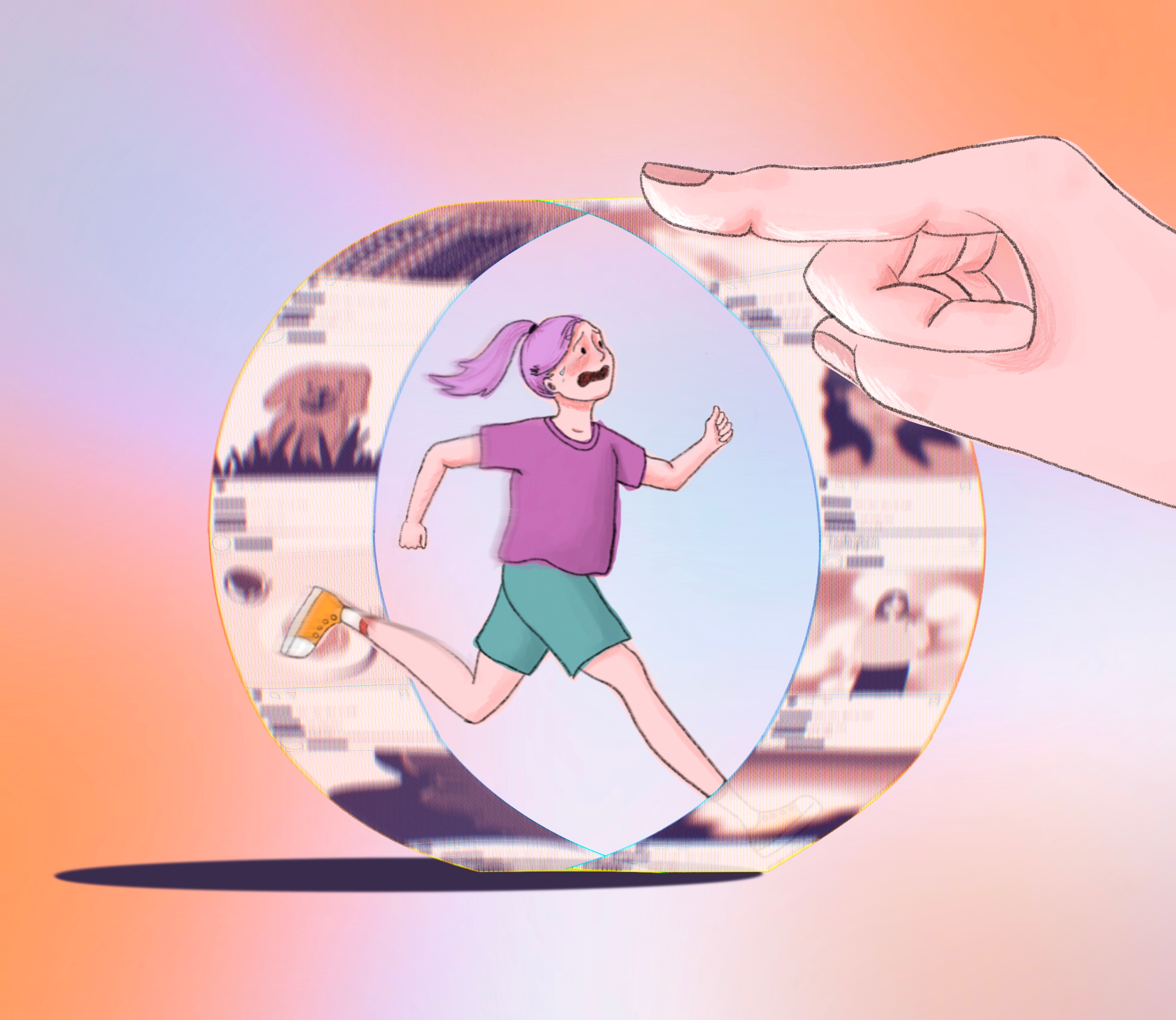 illustration showing tiring content